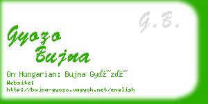 gyozo bujna business card
